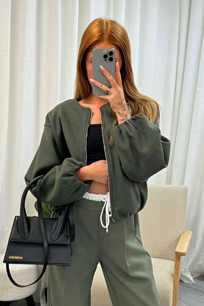Classic Zip-Up Bomber Jacket