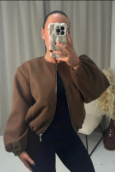 Classic Zip-Up Bomber Jacket