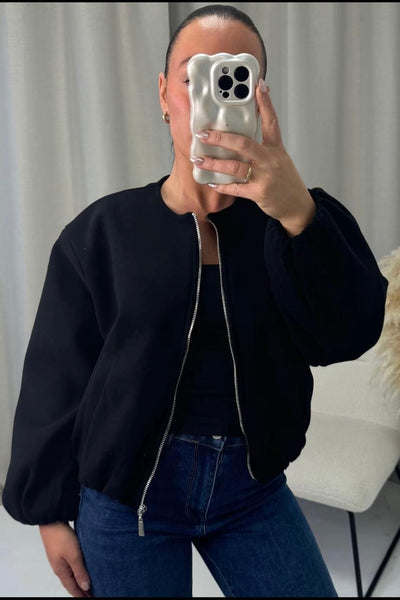 Classic Zip-Up Bomber Jacket