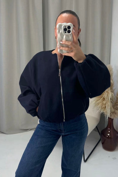 Classic Zip-Up Bomber Jacket